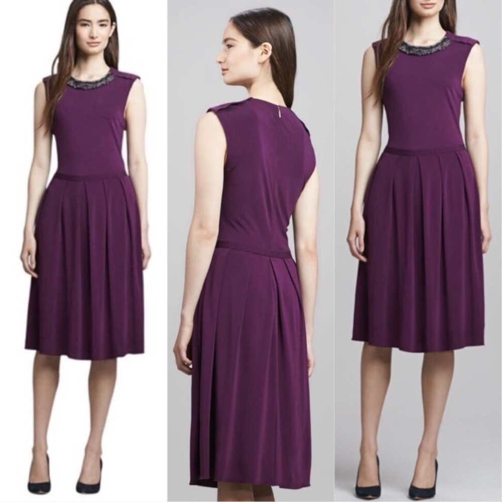 Tory Burch Eva Jewel-Neck Dress